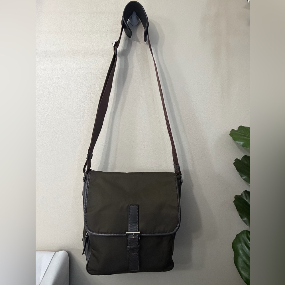 Prada Dark Brown Men's Messenger Bag - Picture 3 of 13